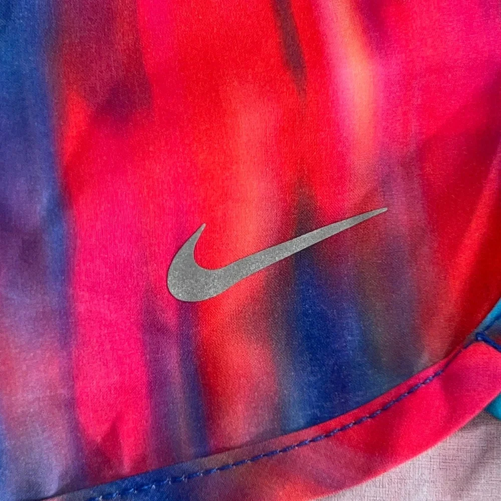 Nike Womens Large Multi-Color Dri-FIT Tie Dye Running Athletic Shorts